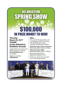BC Spring Show $100,000 in prize money to win.